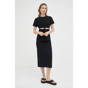 Birgitte Herskind Zach T Shirt Midi Dress Black Womens Size Medium